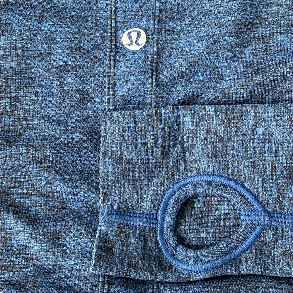 Lululemon Blue Athletic Top with Thumb Holes - Picture 3 of 5